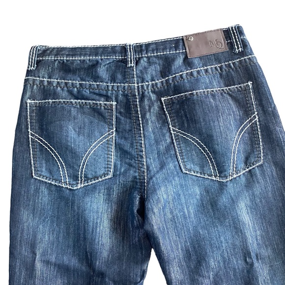 MARQ 75 Jeans Mens 36x32 Blue Medium Wash Denim Straight Leg Cotton - Picture 5 of 8